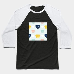 Colorful Puppy Dog Pattern Baseball T-Shirt